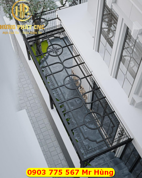 Làm mái kính cường lực tại quận 2, TP HCM