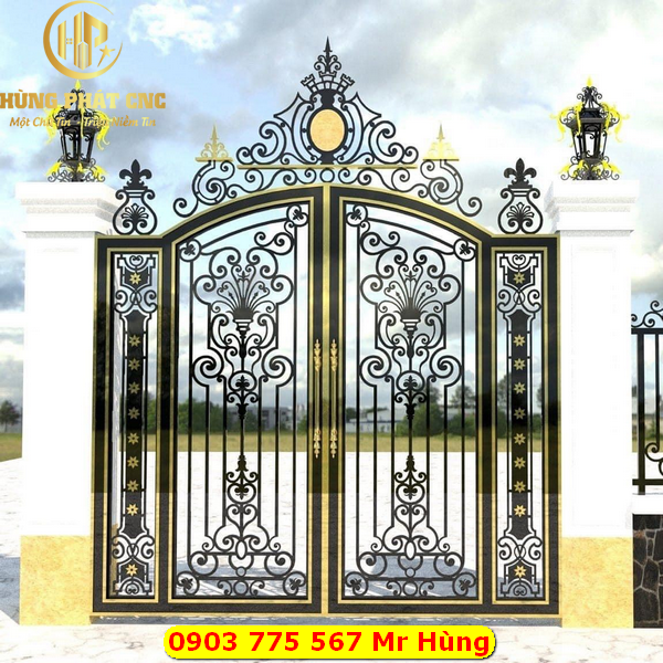 Cửa cổng sắt mỹ thuật đẹp quận 2
