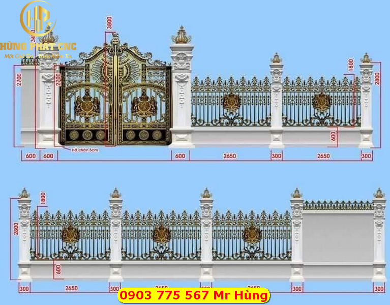Làm cửa cổng nhôm đúc quận 9  | 0903 775 567 Mr Hùng