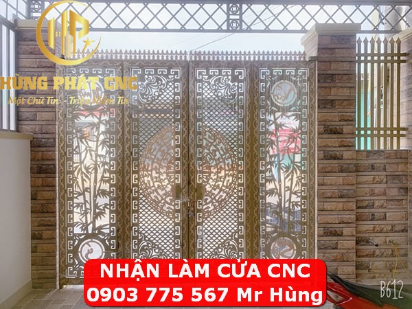 Cửa cổng sắt CNC - Sản xuất tại Xưởng Quận 2