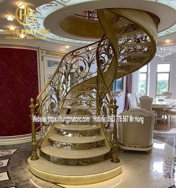 Cầu thang sắt nghệ thuật tại hcm