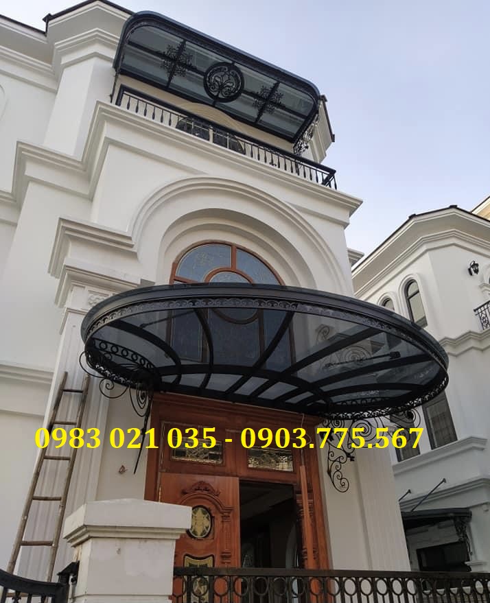 Thi công mái kính sắt mỹ thuật ở Cẩm Lệ
