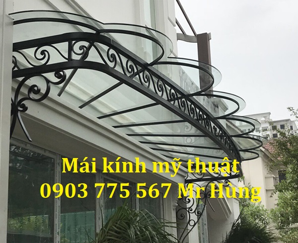 Báo giá mái kính sắt mỹ thuật